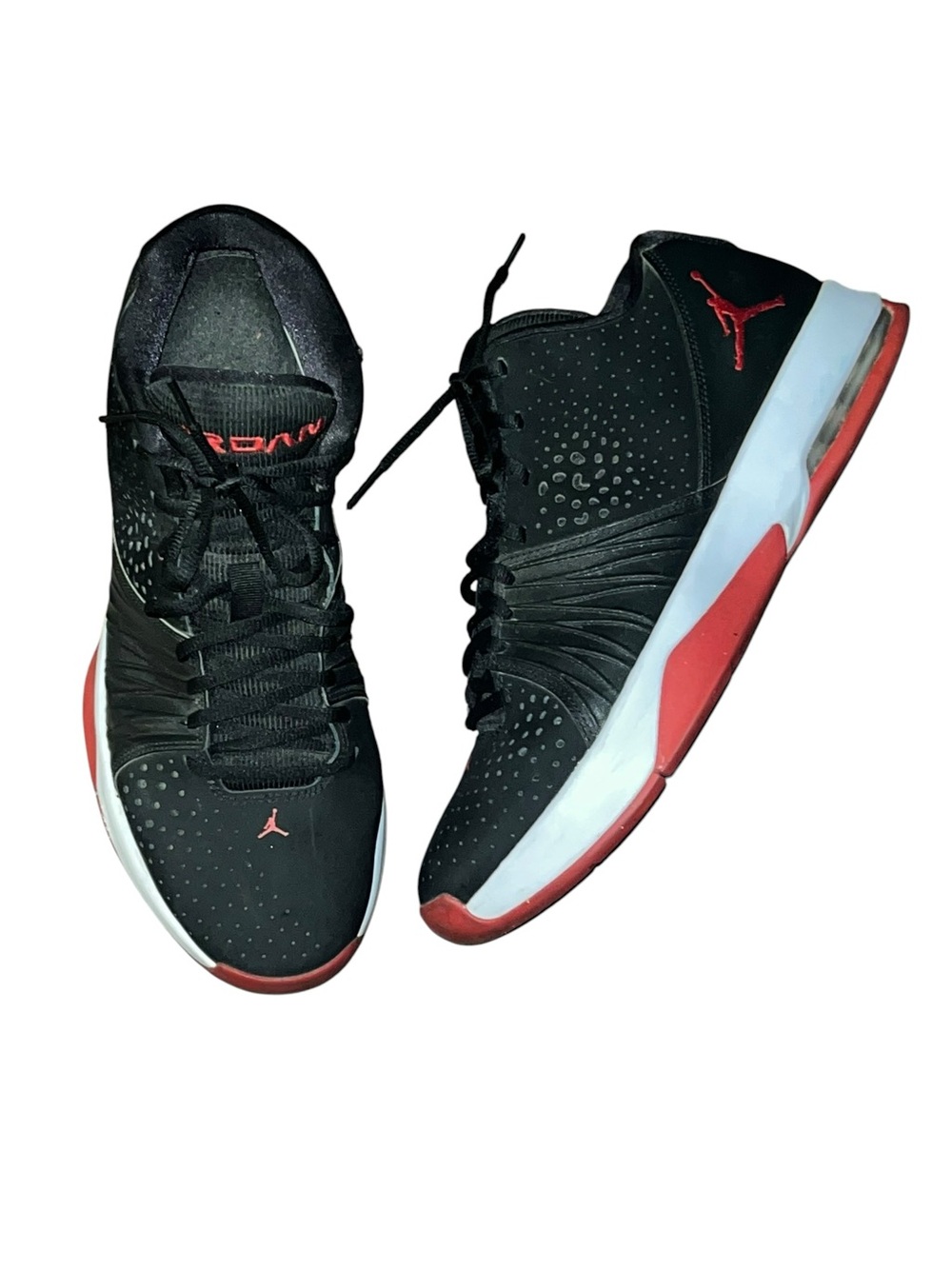 Air Jordan 5 AM in the classic "Bred" (Black/Gym Red) colorway